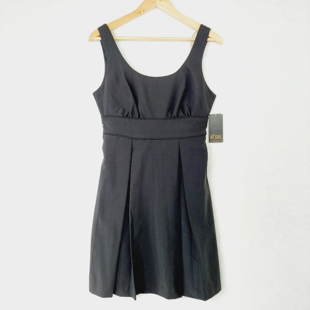 NEW Grass Collection Kid's Black Cute Waist Tie and Back Bow Midi Dress P2257